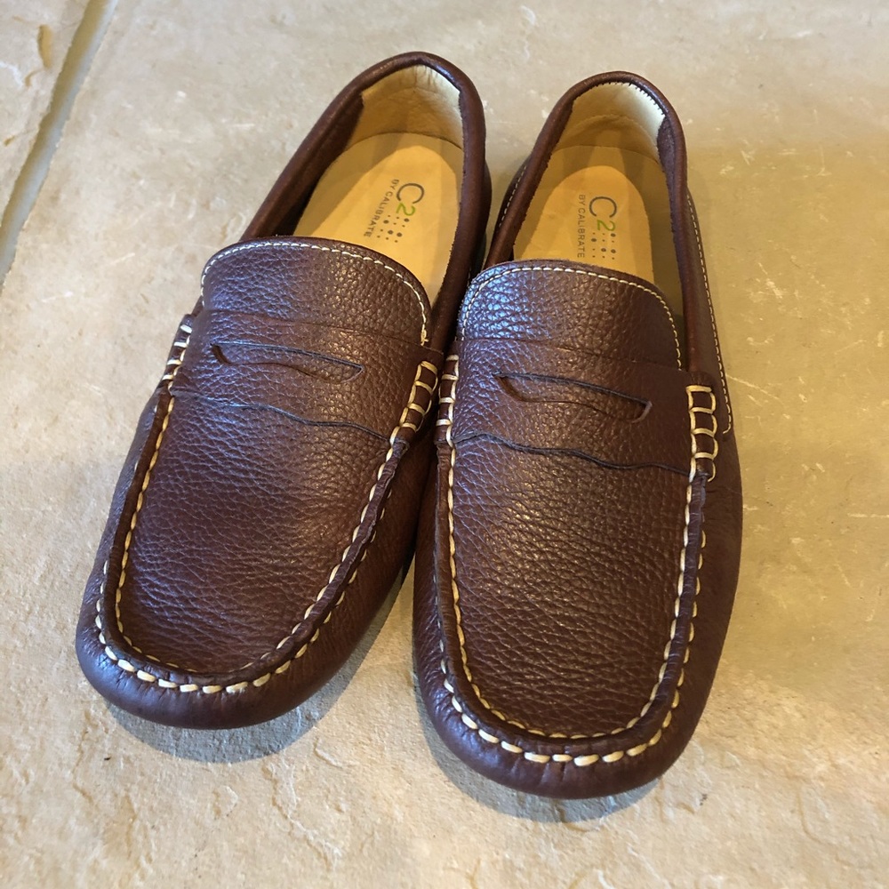 Boys C2 by Calibrate Leather Loafer Dress shoe